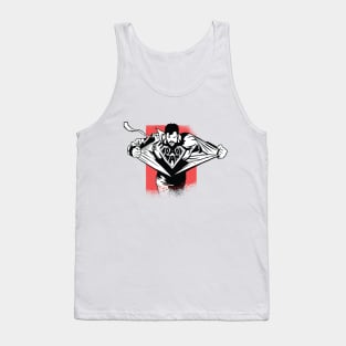 Daddy is my Hero - Fathers Day Superhero Design Tank Top